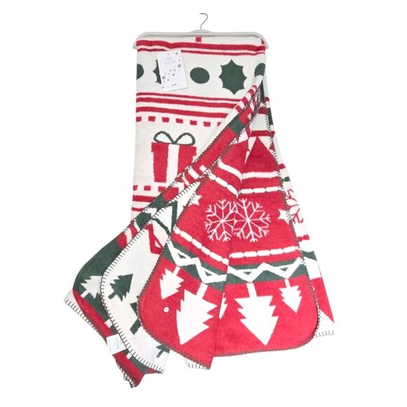 Docofil Reversible Soft Winter Throw Blanket Cotton Blend 51x67 Made in Portugal - Picture 3 of 14